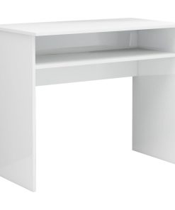 Radni stol visoki sjaj bijeli 90 x 50 x 74 cm od iverice