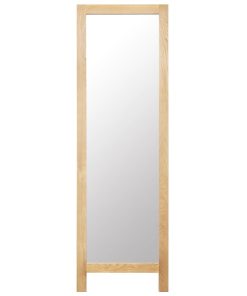 Samostojeće ogledalo od masivne hrastovine 48 x 46