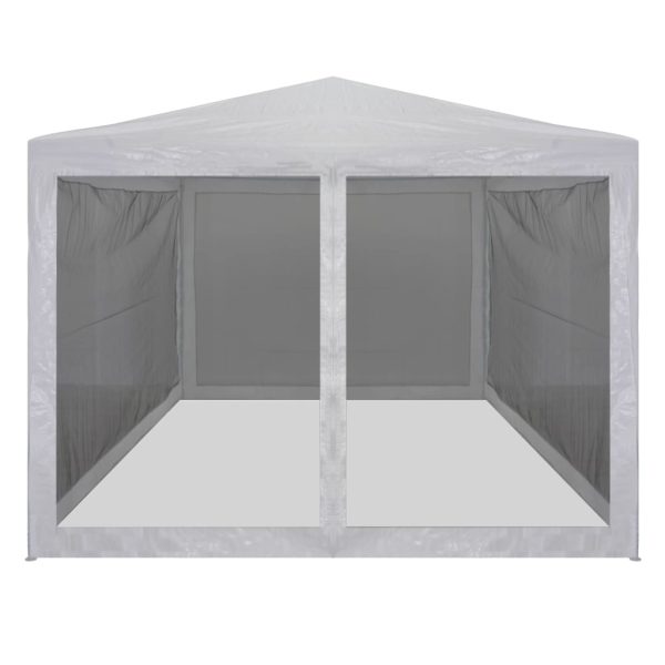 Šator za zabave s 4 mrežasta bočna zida 4 x 3 m