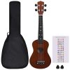 Set dječjeg ukulelea Soprano s torbom boja tamnog drva 23 