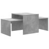 Set stolića za kavu siva boja betona 100 x 48 x 40 cm iverica