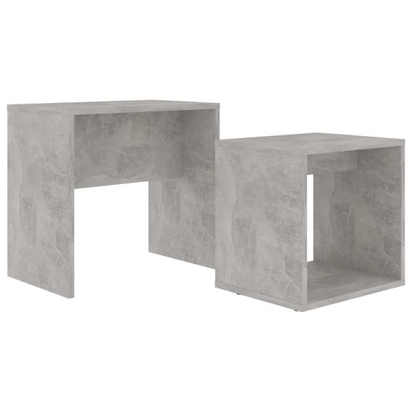 Set stolića za kavu siva boja betona 48 x 30 x 45 cm od iverice