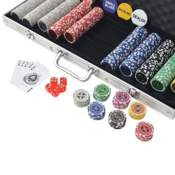 Set za Poker s 500 Laserskih Žetona Aluminijum - Image 3