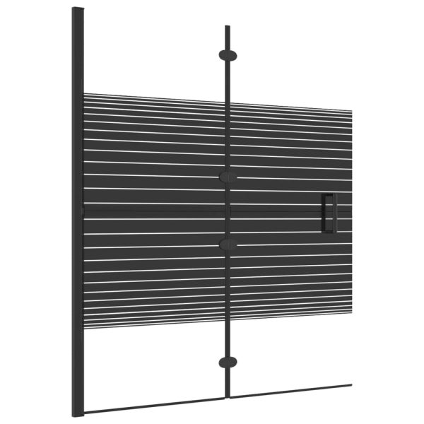 Sklopiva pregrada za tuš ESG 120 x 140 cm crna