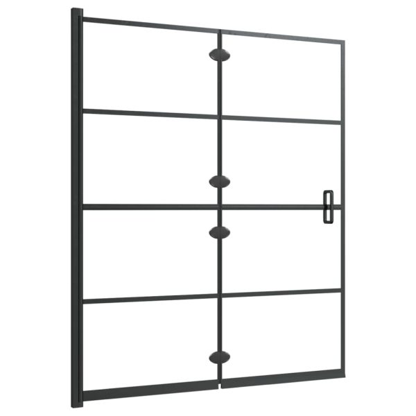 Sklopiva pregrada za tuš ESG 120 x 140 cm crna - Slika 4
