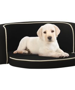 Sklopiva sofa za pse crna 76 x 71 x 30 cm platno perivi jastuk