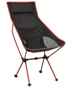 Sklopiva stolica za kampiranje od PVC-a i aluminija crna