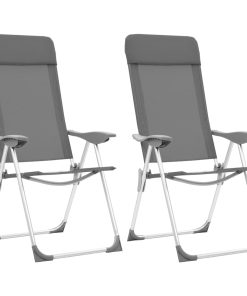 Sklopive stolice za kampiranje 2 kom zelene aluminijske