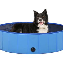 Sklopivi bazen za pse plavi 120 x 30 cm PVC