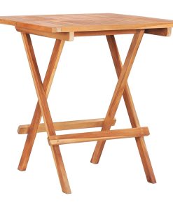 Sklopivi bistro stol 60 x 60 x 65 cm od masivne tikovine