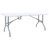 Sklopivi vrtni stol bijeli 180 x 72 x 72 cm HDPE