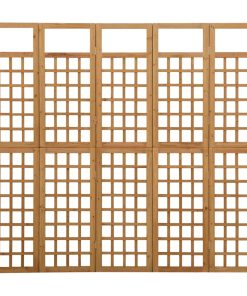 Sobna pregrada / rešetka s 5 panela od jelovine 201