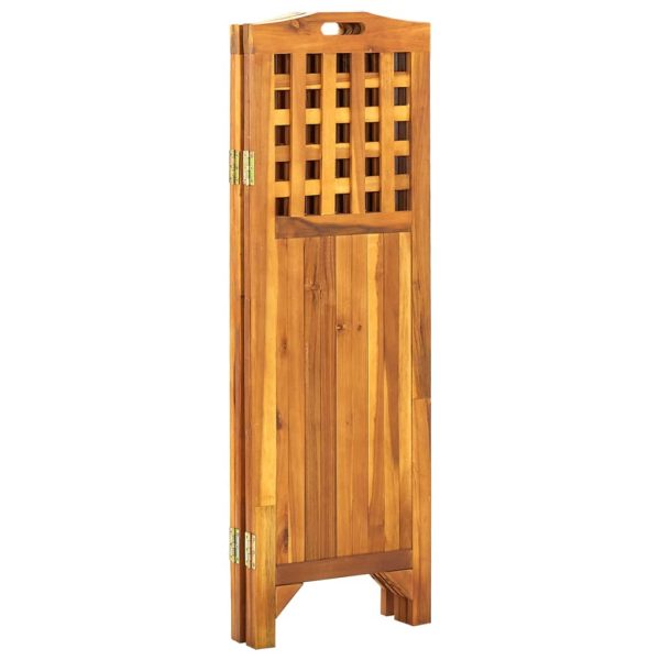 Sobna pregrada s 4 panela 161 x 2 x 120 cm masivno drvo bagrema - Slika 4