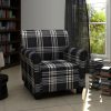 Sofa fotelja od tkanine s jastukom crna
