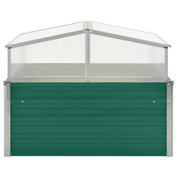 Staklenik zeleni 100 x 100 x 77 cm od pocinčanog čelika - Slika 3