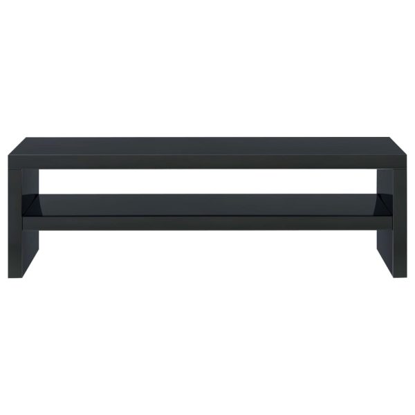 Stalak za monitor visoki sjaj crni 42 x 24 x 13 cm od iverice - Slika 4