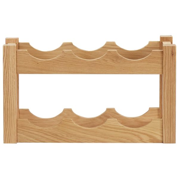Stalak za vino za 6 boca 37 x 21 x 21 cm od masivne hrastovine