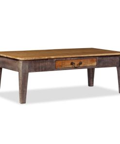Starinski stolić za kavu od masivnog drva 118 x 60 x 40 cm
