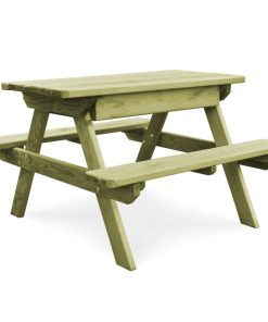 Stol za piknik s klupama 90x90x58 cm od impregnirane borovine