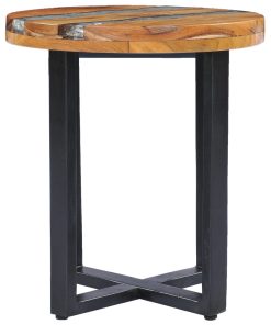 Stolić za kavu 40 x 45 cm masivna tikovina i poliesterska smola