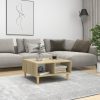 Stolić za kavu bijeli i boja hrasta 60 x 60 x 30 cm od iverice