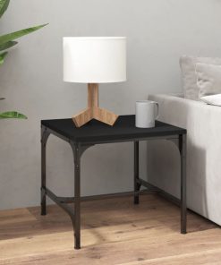 Stolić za kavu crni 50x50x35 cm od konstruiranog drva