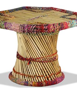 Stolić za kavu od bambusa s chindi detaljima višebojni