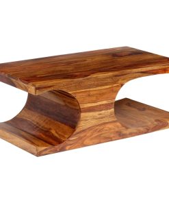 Stolić za kavu od masivnog drva šišama 90x50x35 cm