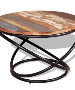 Stolić za kavu od masivnog obnovljenog drva 60 x 60 x 40 cm
