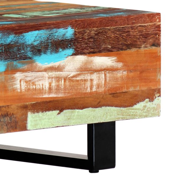 Stolić za kavu od obnovljenog drva i čelika 120 x 50 x 30 cm - Slika 4