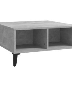 Stolić za kavu siva boja betona 60 x 60 x 30 cm od iverice