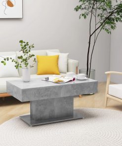 Stolić za kavu siva boja betona 96 x 50 x 45 cm od iverice