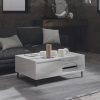 Stolić za kavu visoki sjaj bijeli 90 x 60 x 35 cm od iverice