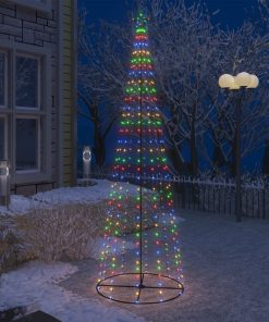 Stožasto božićno drvce s 330 šarenih LED žarulja 100 x 300 cm