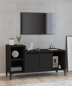 TV ormarić crni 100 x 35 x 55 cm od konstruiranog drva