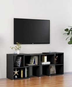 TV ormarić crni 104 x 30 x 52 cm od iverice