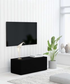 TV ormarić crni 80 x 34 x 30 cm od iverice