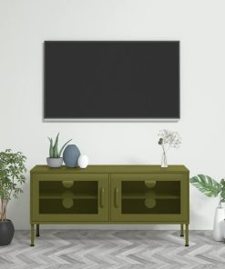 TV ormarić maslinasti 105 x 35 x 50 cm čelični