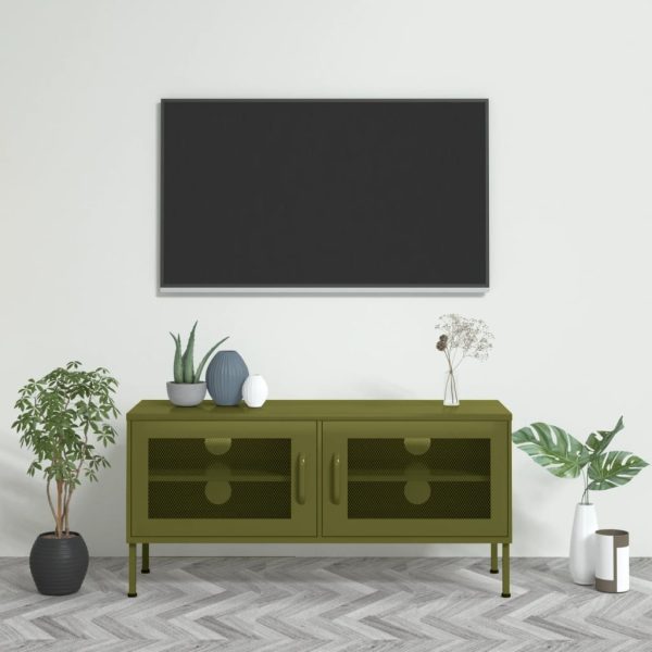 TV ormarić maslinasti 105 x 35 x 50 cm čelični