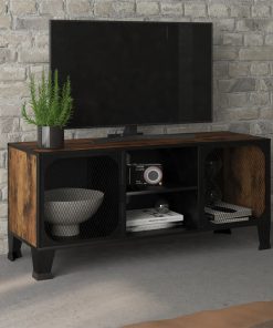 TV ormarić rustični smeđi 105 x 36 x 47 cm od metala i MDF-a