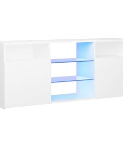 TV ormarić s LED svjetlima bijeli 120 x 30 x 50 cm