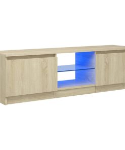 TV ormarić s LED svjetlima boja hrasta sonome 120x30x35