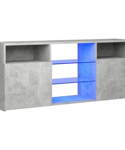 TV ormarić s LED svjetlima siva boja betona 120 x 30 x 50 cm