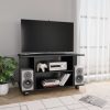 TV ormarić s kotačima crni 80 x 40 x 40 cm od iverice