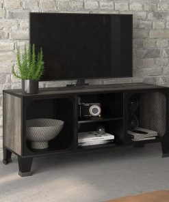 TV ormarić sivi 105 x 36 x 47 cm od metala i MDF-a