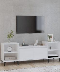 TV ormarić sjajni bijeli 160x35x55 cm od konstruiranog drva