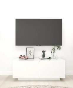 TV ormarić visoki sjaj bijeli 100 x 35 x 40 cm od iverice