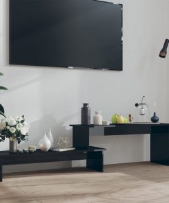TV ormarić visoki sjaj crni 180 x 30 x 43 cm od iverice