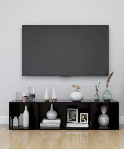 TV ormarići 4 kom crni 37 x 35 x 37 cm od iverice