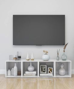 TV ormarići 4 kom visoki sjaj bijeli 37 x 35 x 37 cm od iverice